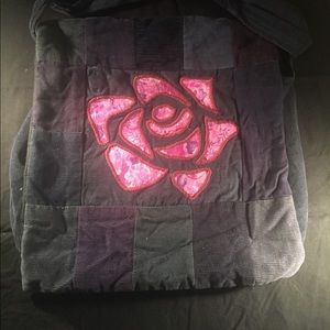 Boho Blue Corduroy Bag